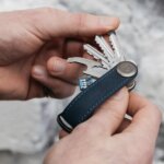 Orbitkey Marineblau Crazy-Horse Schlüsselorganisator