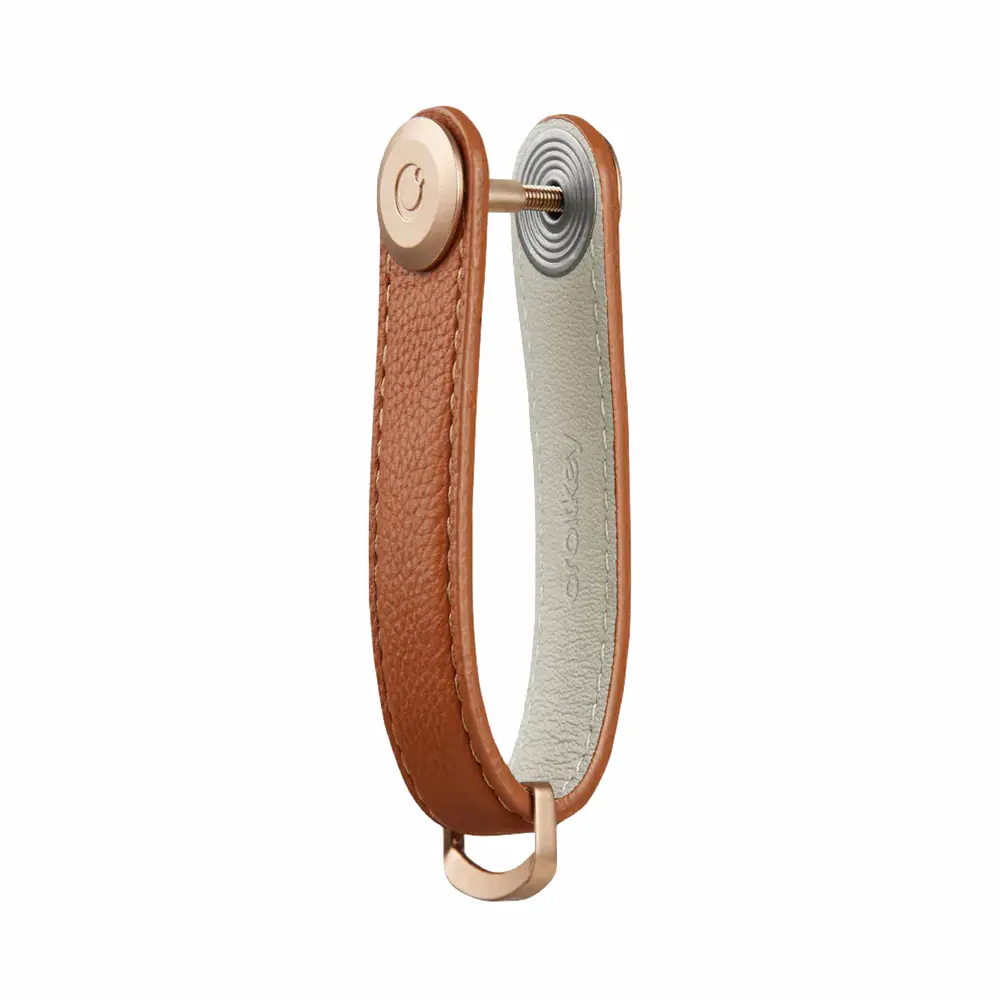 Orbitkey - Gestionnaire de clés en cuir Pebbled Amber