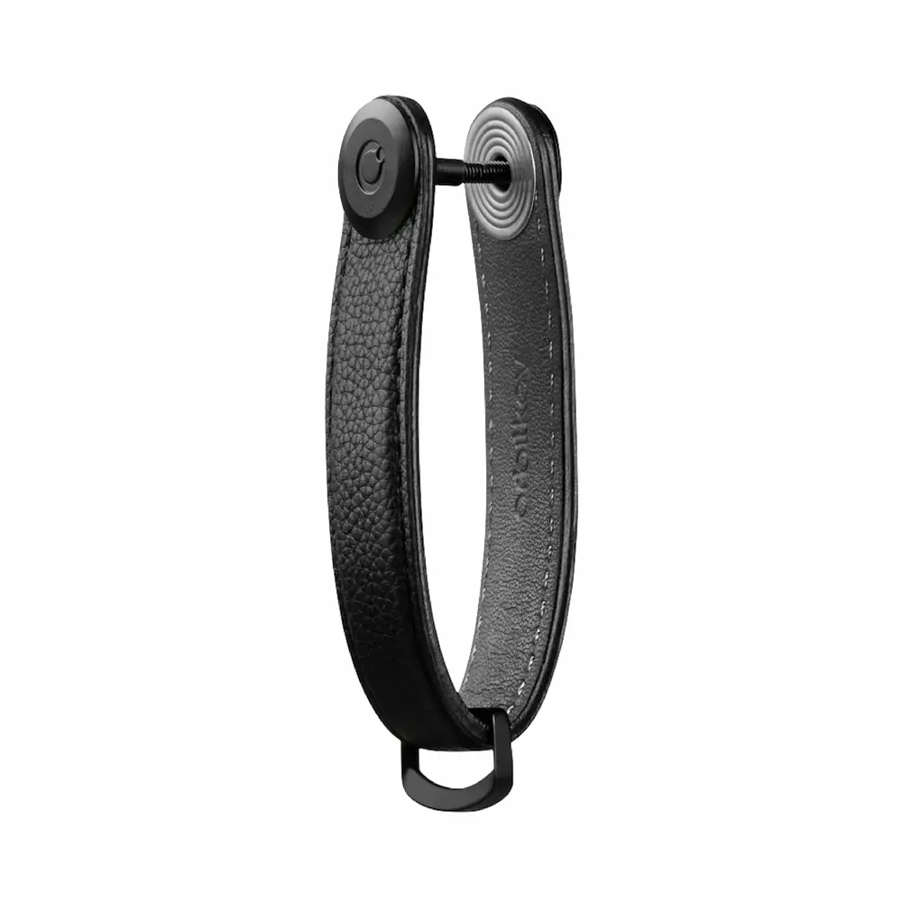 Orbitkey - Organisateur de clés en cuir noir gaufré - One Horizon