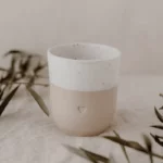 The owl cut mug heart motif