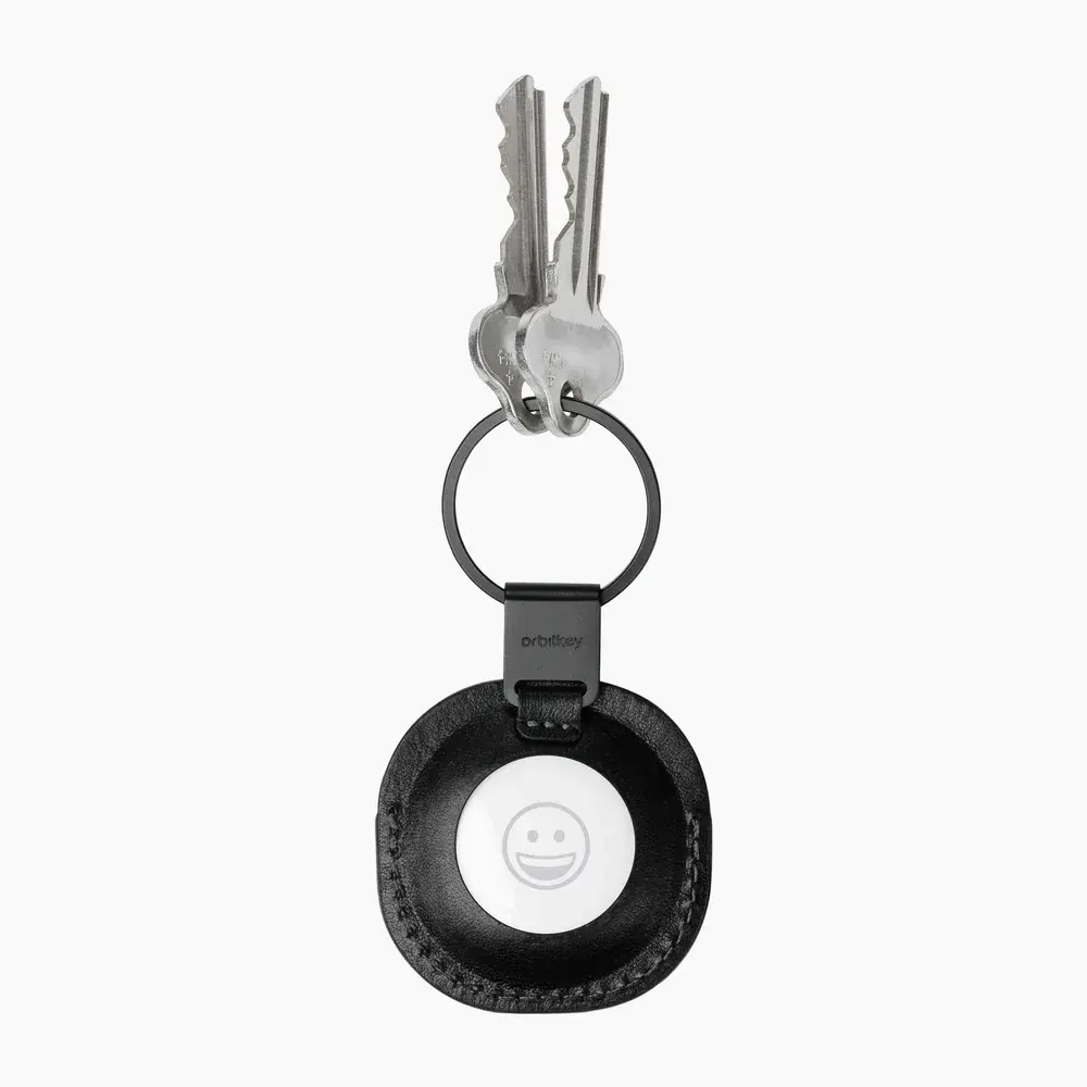 Orbitkey Lederhülle für den Apple Airtag in schwarz