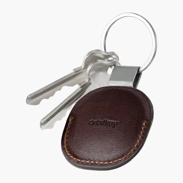 Airtag leather case - Orbitkey - Brown