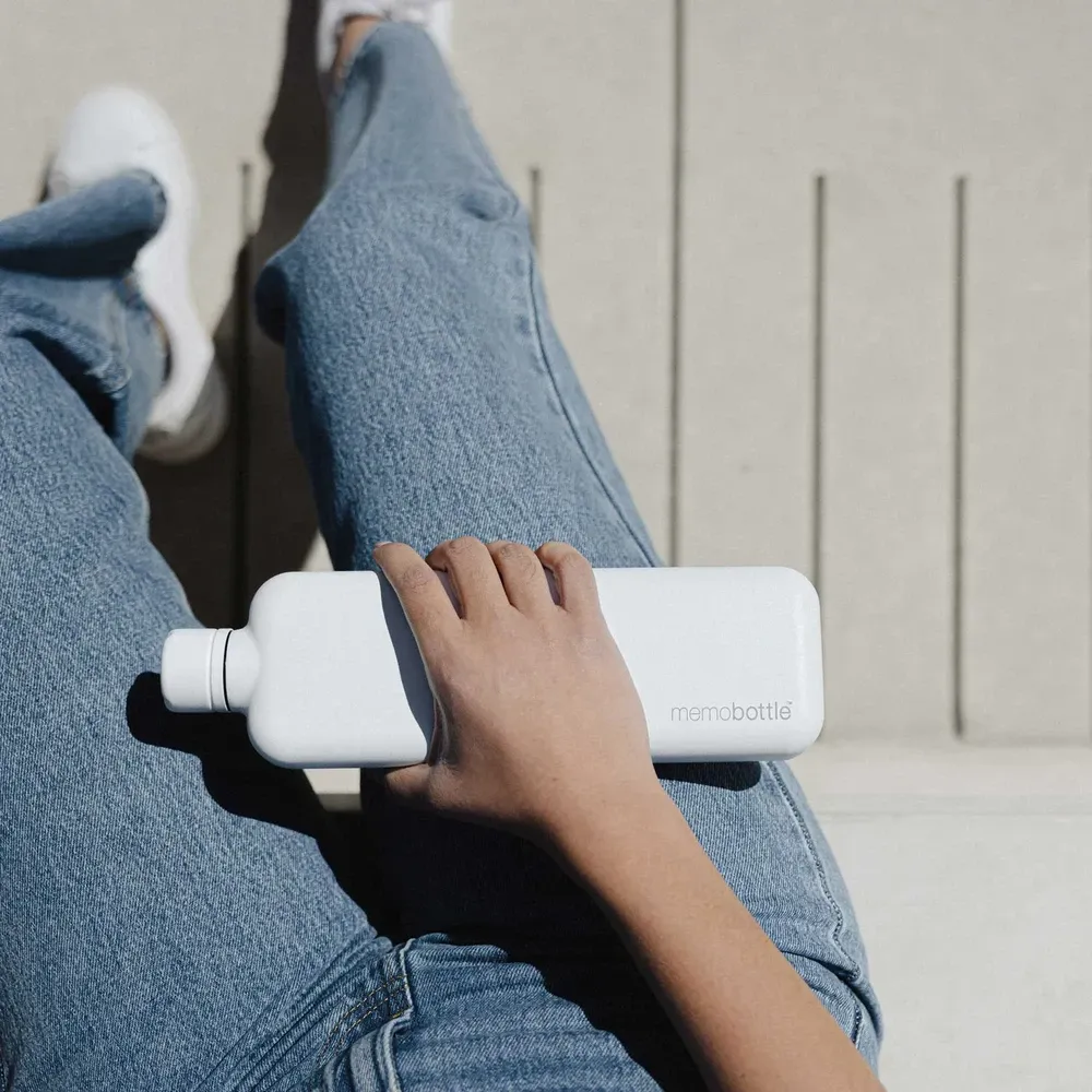 Memobottle en acier inoxydable Suisse Slim