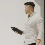 Memobottle Slim en acier inoxydable - noir