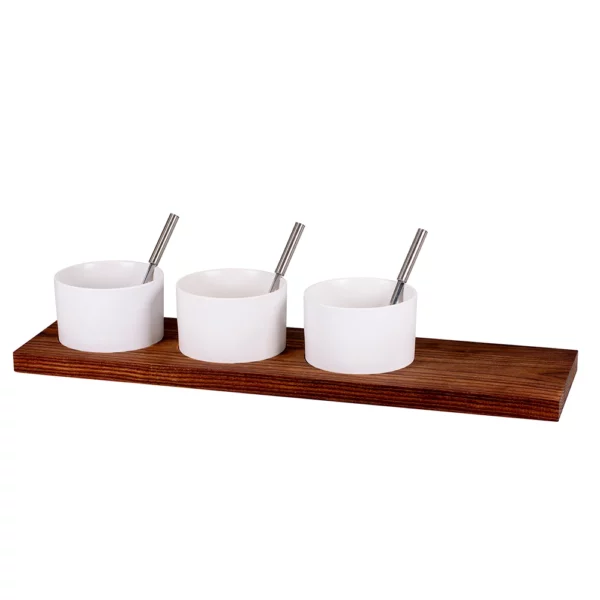 Trio" aperitif set - Thermo ash, Small
