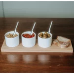 Kadastar Apéro-Set Trio - 3 bols avec planche en bois de hêtre