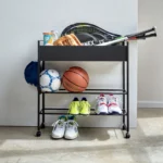 Yamazaki storage trolley with basket Tower black