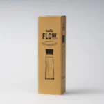Bulb Flow glass drinking bottle - Swiss drinking bottle with wooden lid