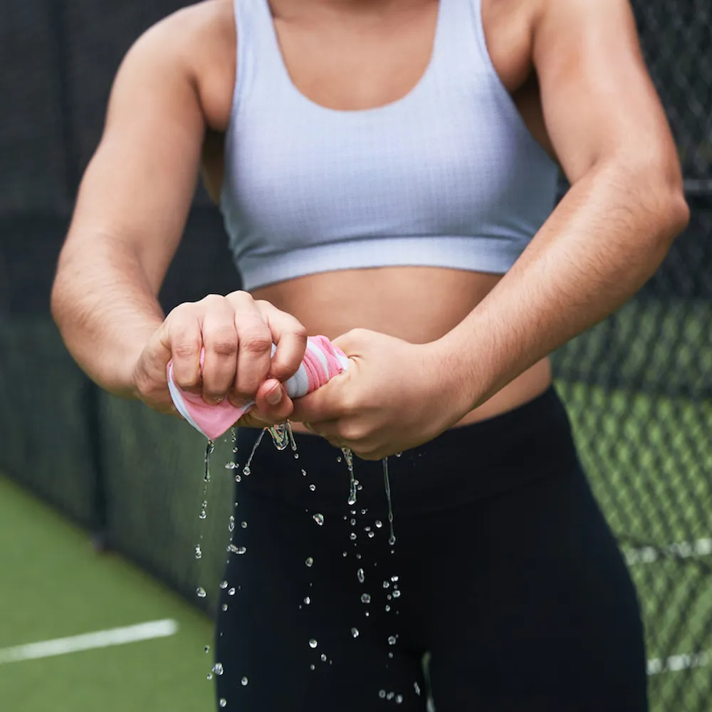 Dock & Bay Cooling Towel Cabana - In use