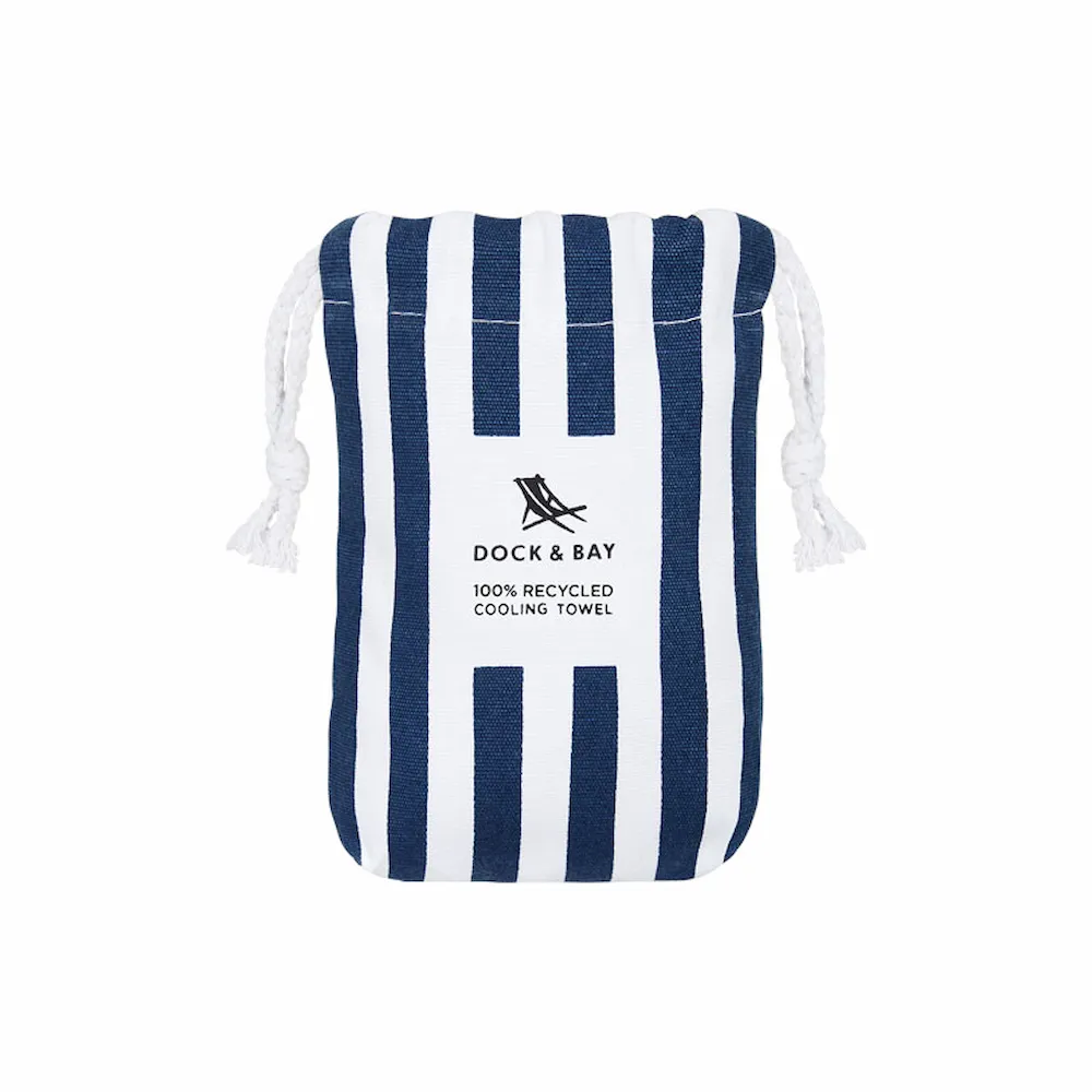 Dock & Bay Cooling Towel Cabana Navy - Bag