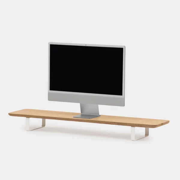 Desk Shelf - White, Oak veneer