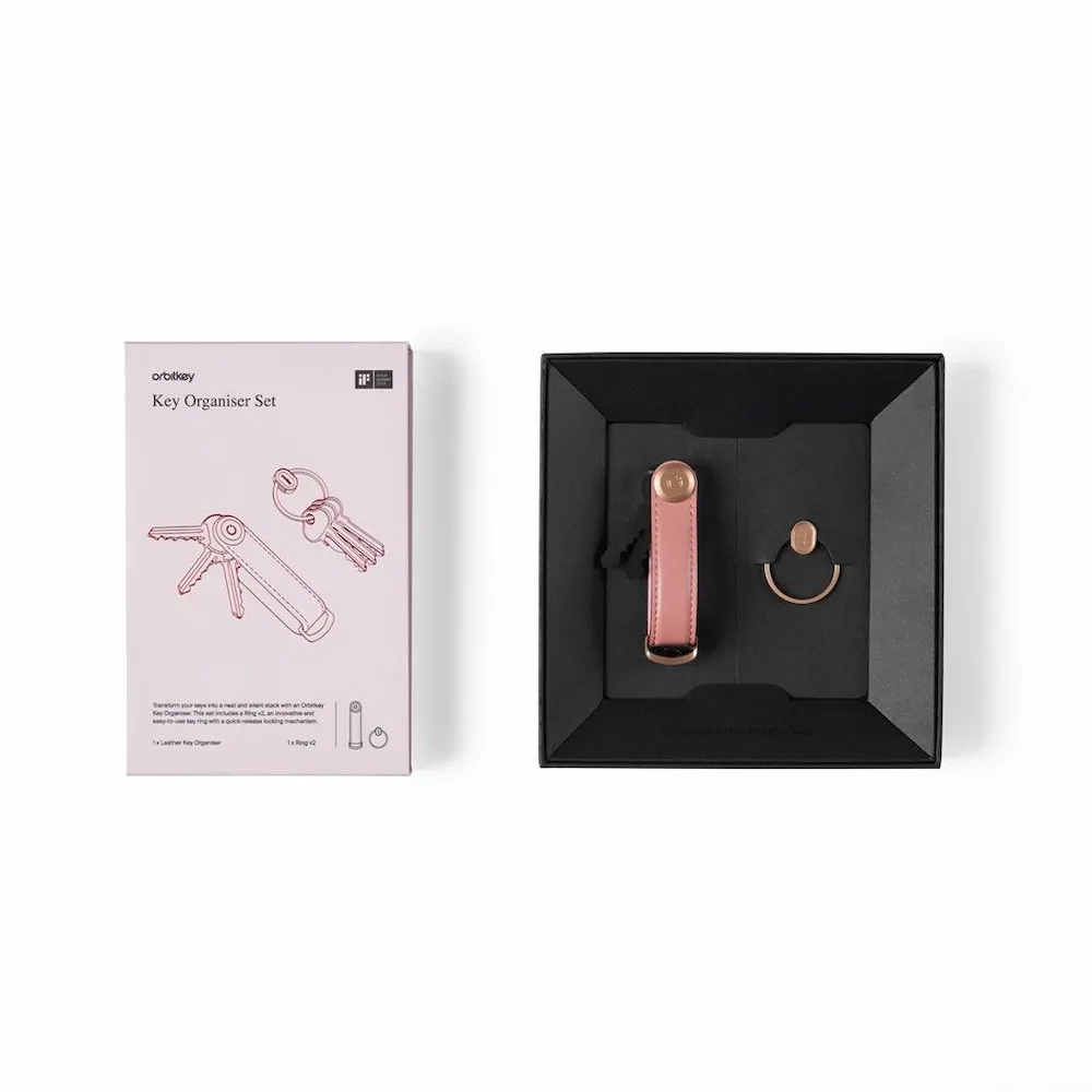 Orbitkey Gift Set - Leather Key Organizer - Cotton Candy