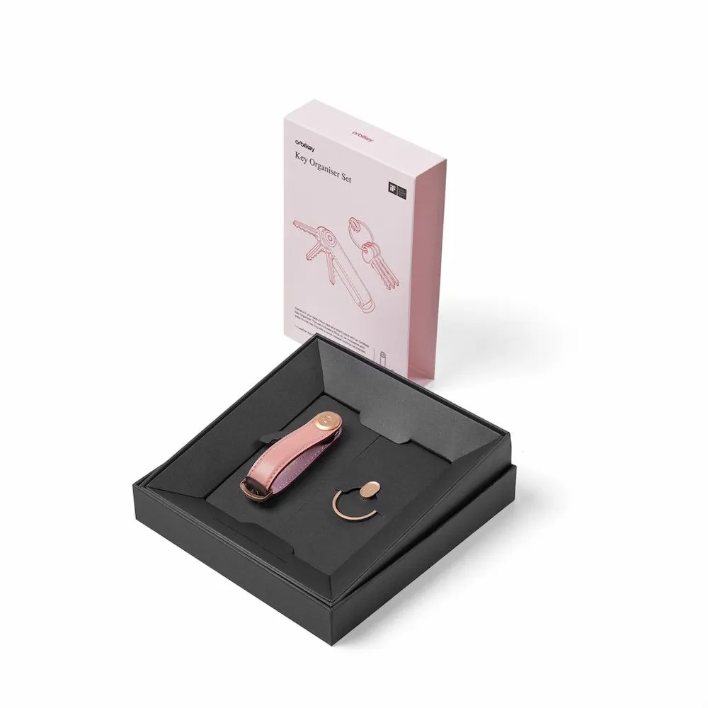 Orbitkey Gift Set - Leather Key Organizer - Cotton Candy