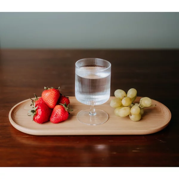 Kadastar Assiette ovale en bois de hêtre