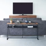 YAMAZAKI Konsolentisch mit Regal Tower in schwarz