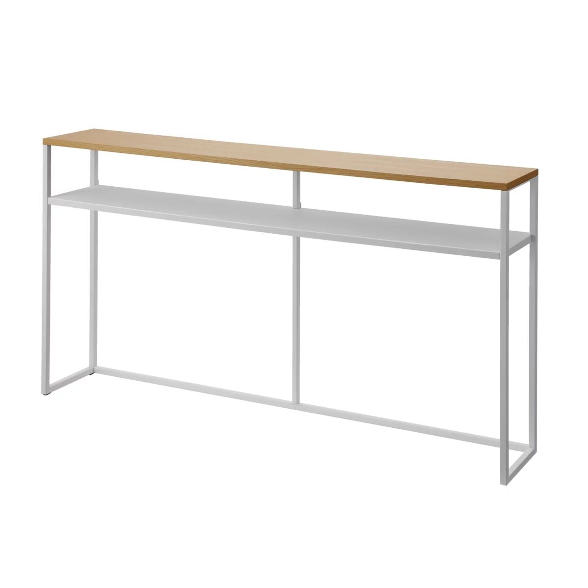 YAMAZAKI Konsolentisch mit Regal Tower in weiss