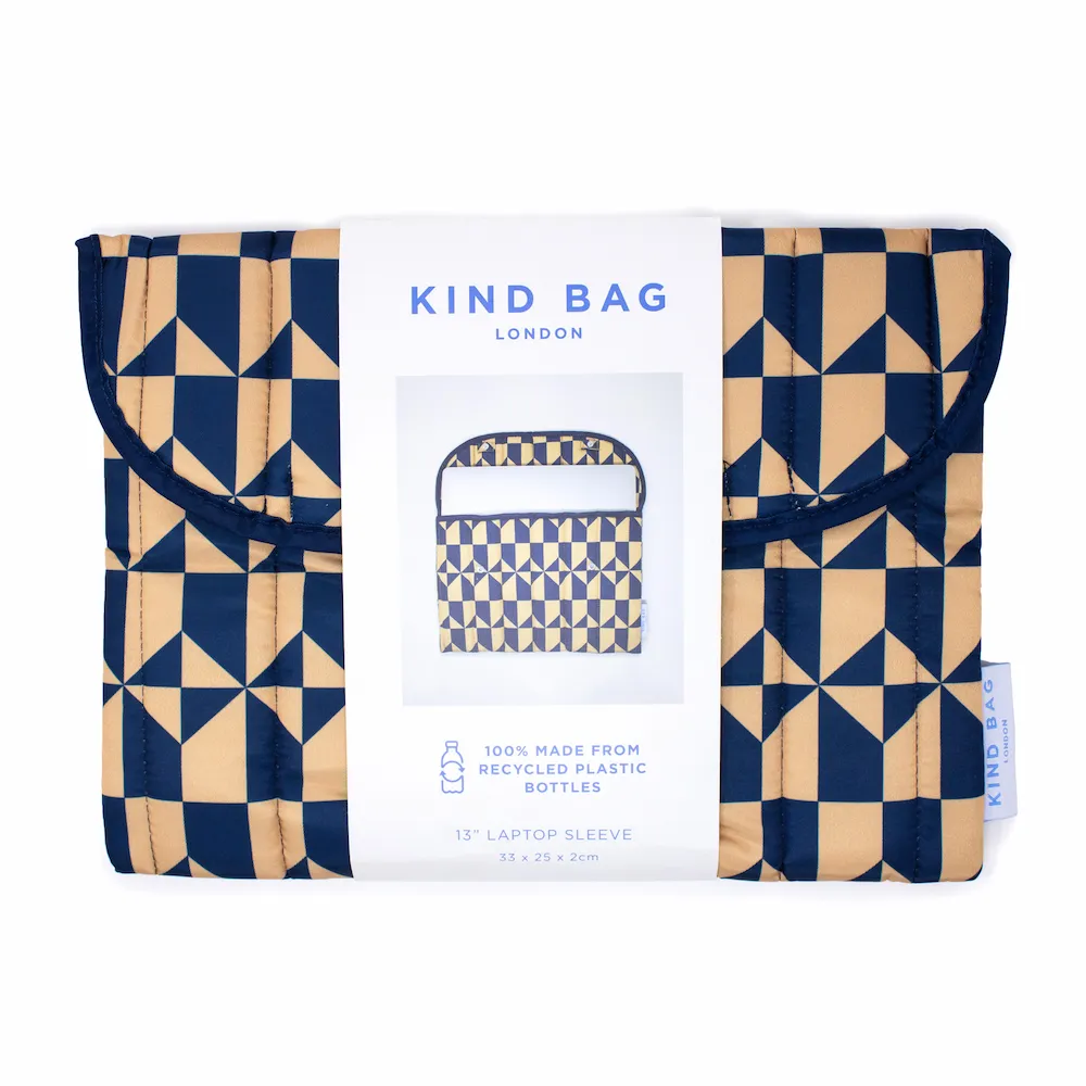Kind Bag Laptop Sleeve Navy Coffee