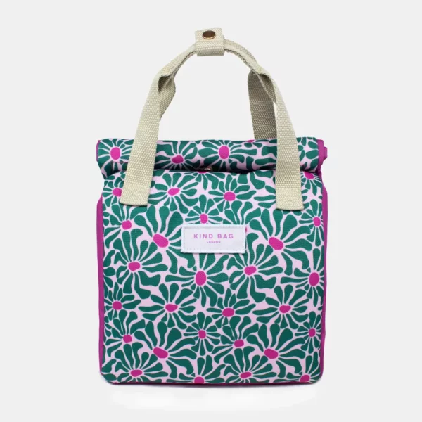 Kind Bag Lunch Bag - Abstract Flowers - Green