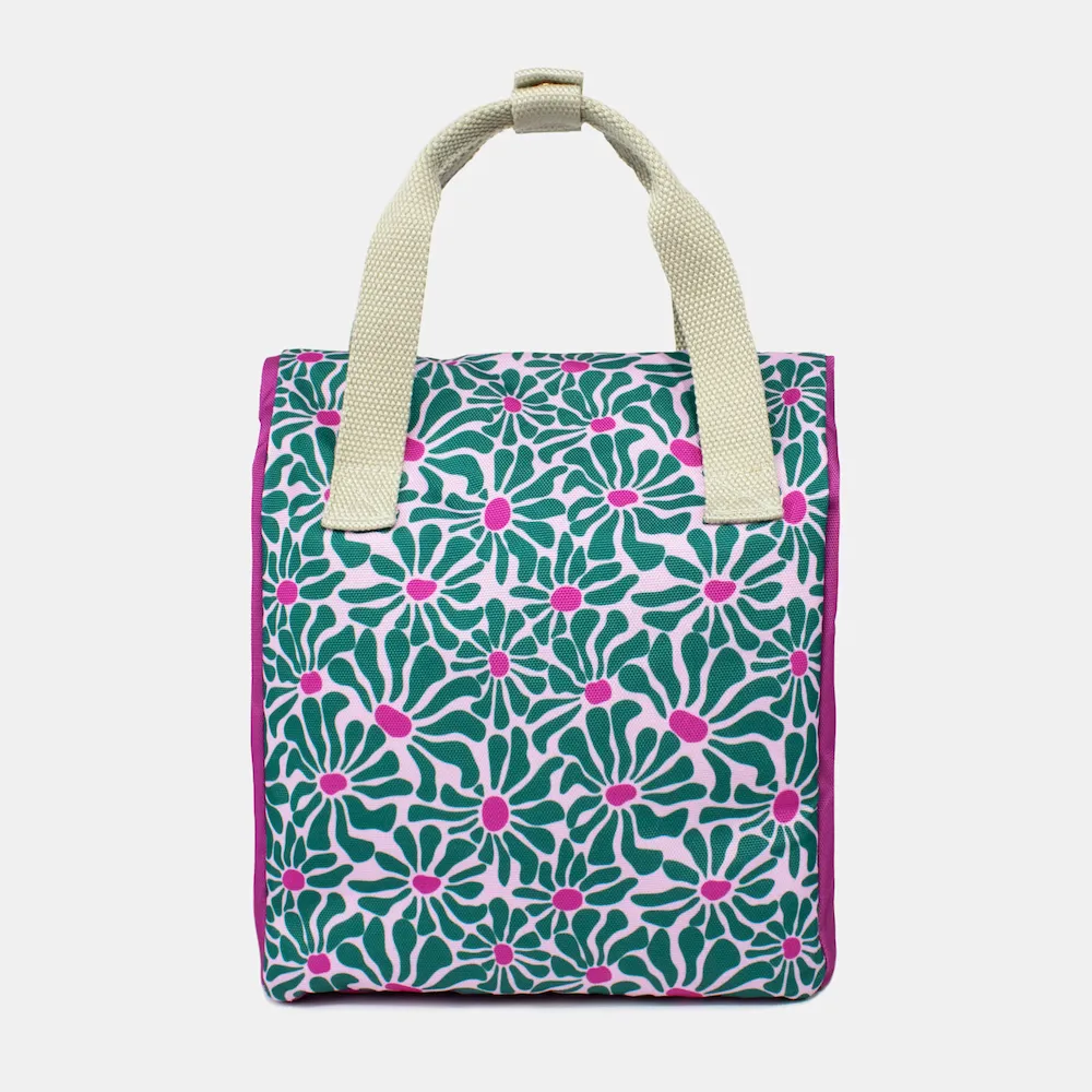 Sac à déjeuner Kind Bag - Abstract Flowers - Green
