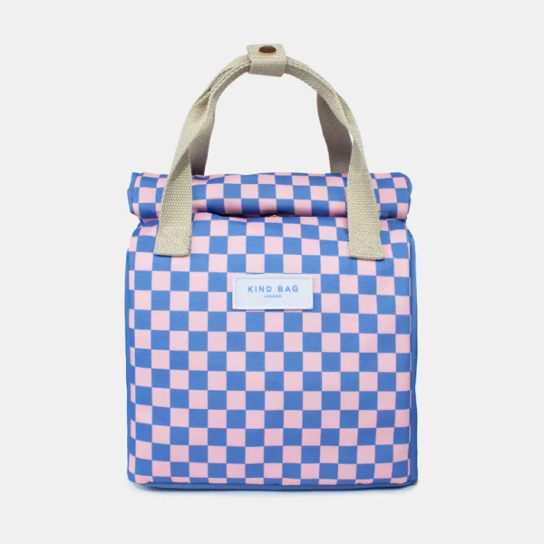 Lunch bag - Checkerboard - Pink + Blue