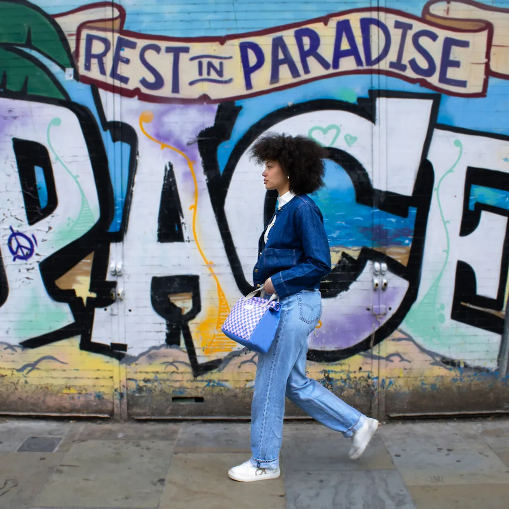 Sac à déjeuner Kind Bag - Checkerboard Pink+Blue