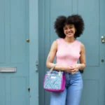 Sac à déjeuner Kind Bag - Abstract Flowers - Green