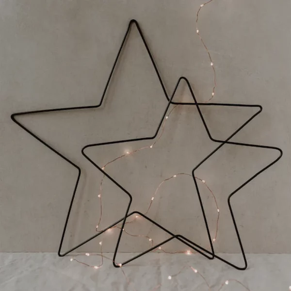 Owl cut metal wreath star set of 2