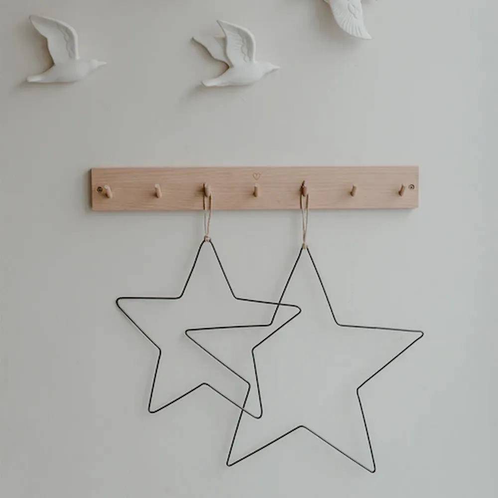 Eulenschnitt Couronne métallique étoile set de 2 pièces