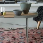 DesignBite Ovaler Beistelltisch Grau