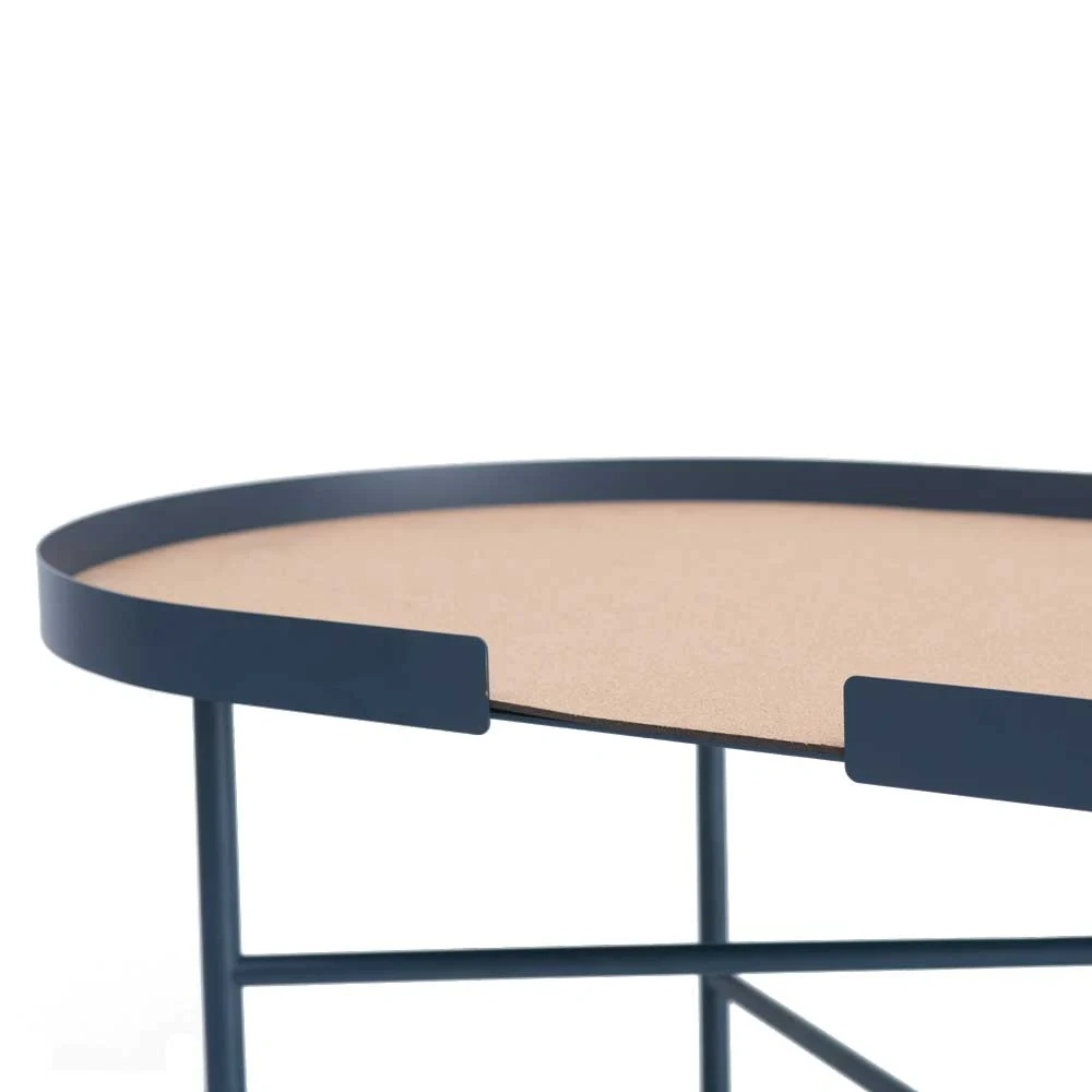 DesignBite Ovaler Beistelltisch Blau