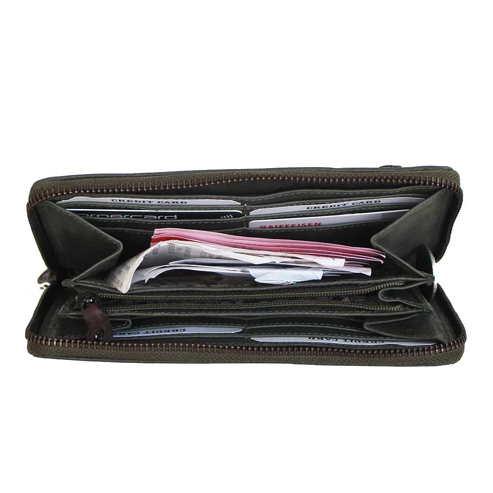 Paris 1 Geldsack Margelisch Schlammgrün offen