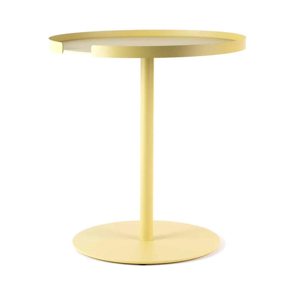 DesignBite table d'appoint minimaliste en métal jaune