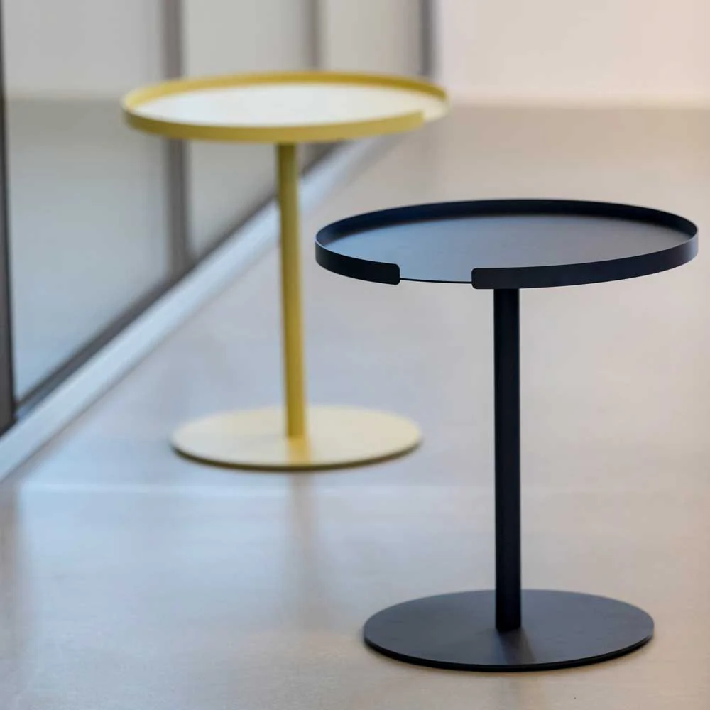 DesignBite table d'appoint minimaliste en métal bleu