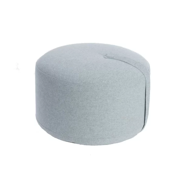 DesignBite Runder Pouf Sitzhocker Grau
