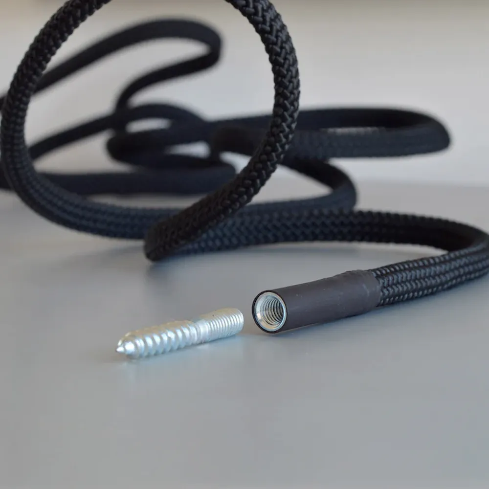 Mounting with screw of the Loop Rope coat rack from Peppermint Product in black