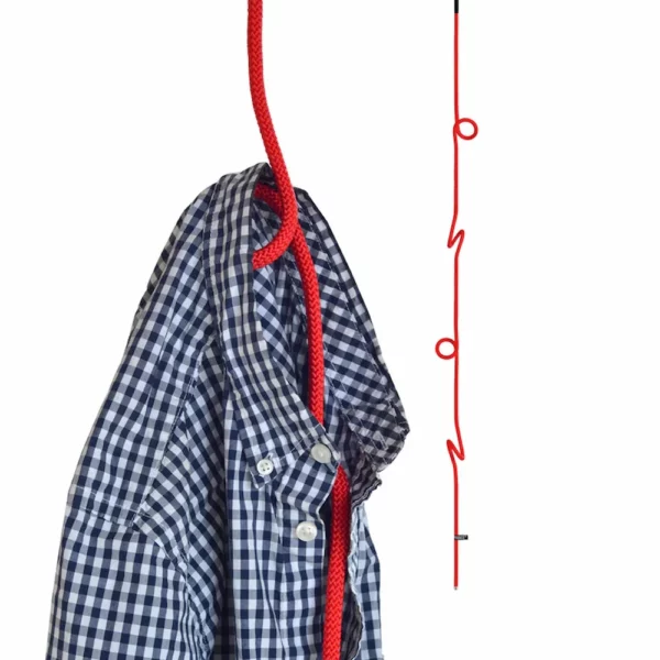 Red rope wardrobe at One Horizon