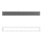 Stilform ruler aluminum grey