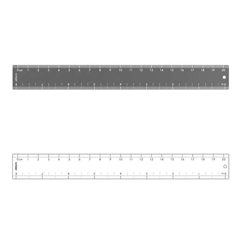 Stilform ruler aluminum grey