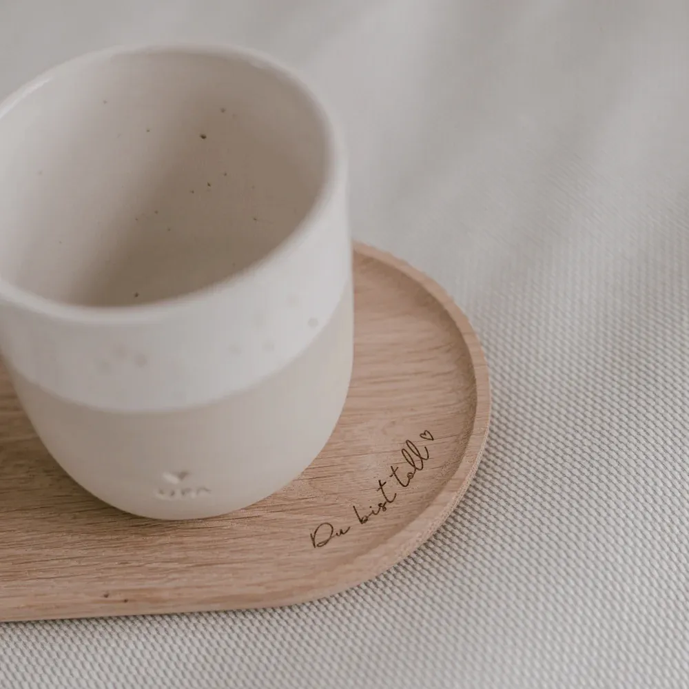 Plateau Eulenschnitt - Du Bistrot - en chêne - Avec tasse