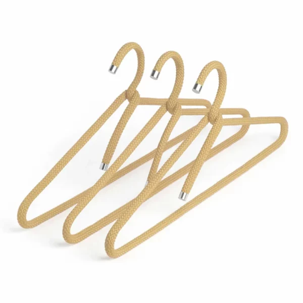 Rope hanger set of 12 clothes hangers - Sand