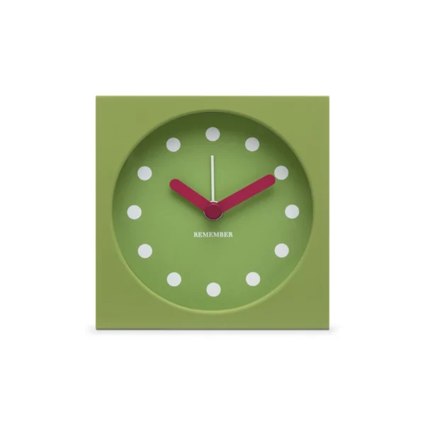 Remember Horloge de bureau avec réveil - Garden Green