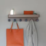 Remember wall coat rack with shelf in mocha
