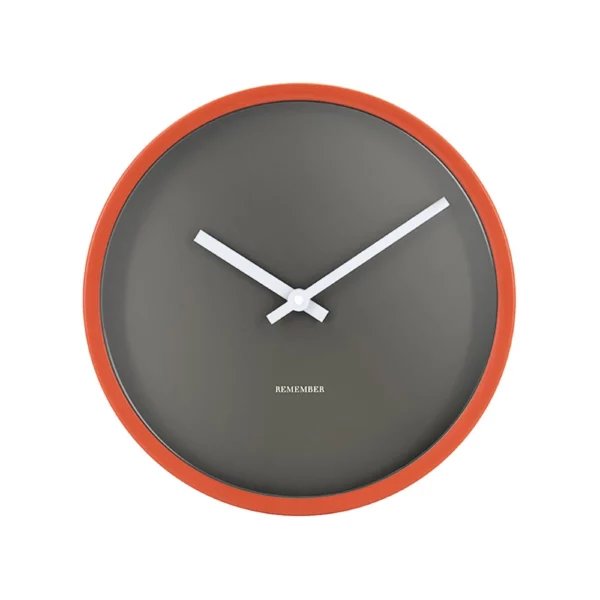 Horloge murale Remember Cocoa marron et orange