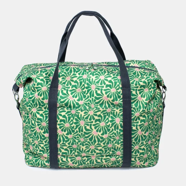 Weekender - Abstract Flowers - Vert+Rose