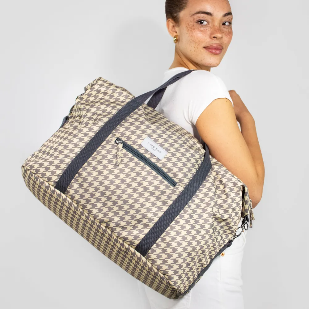 Kind Bag Weekender Tasche Dogtooth Braun