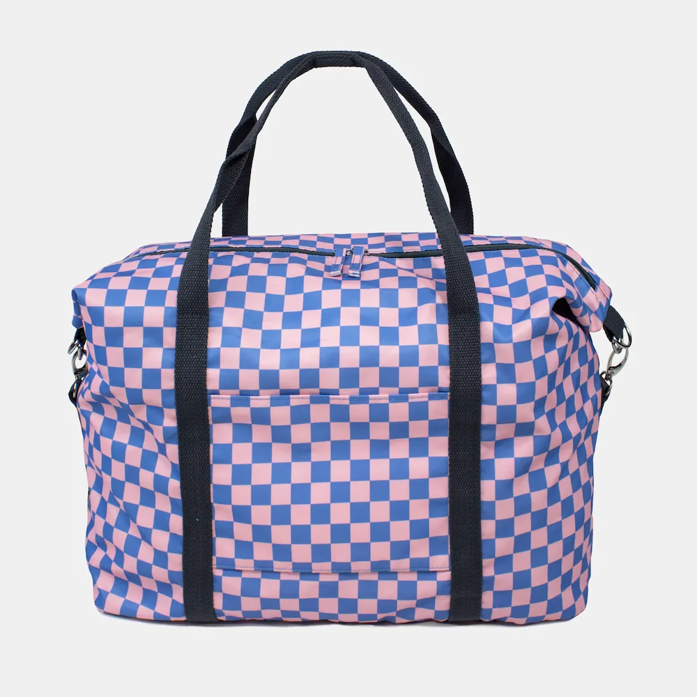 Kind Bag Weekender Tasche Checkerboard Pink + Blau