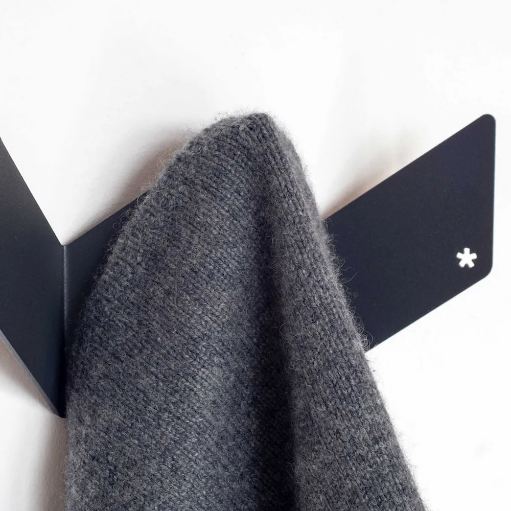 Portemanteau mural ZigZag Peppermint Products en noir