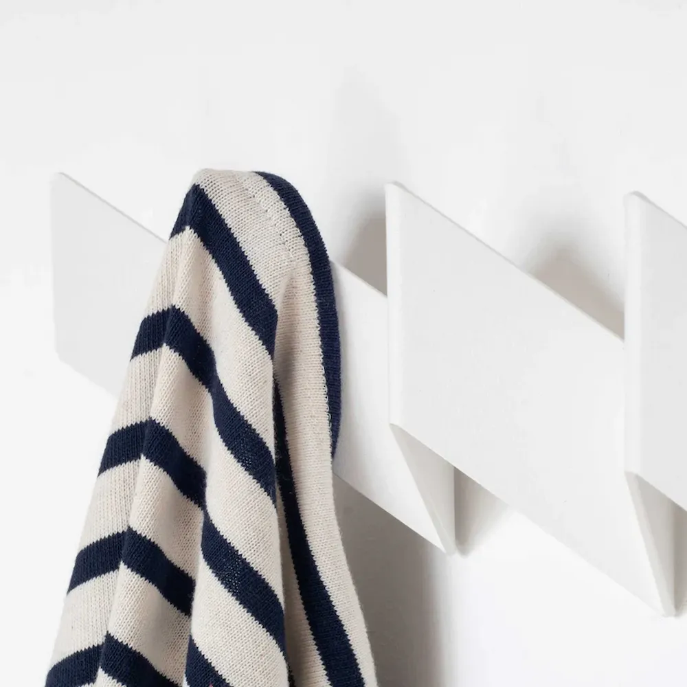 Porte-manteau mural ZigZag Peppermint Products en blanc