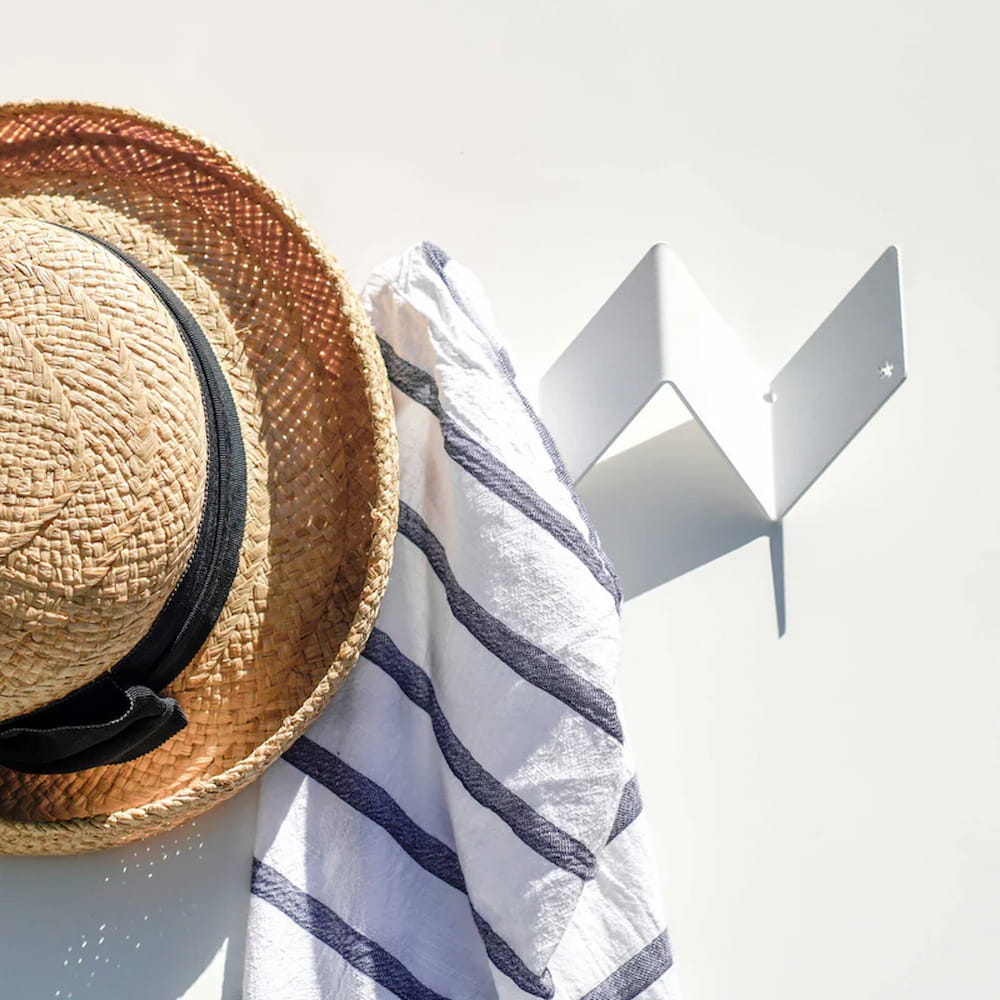 Portemanteau mural blanc ZigZag