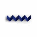 Porte-manteau mural ZigZag bleu de Peppermint Products